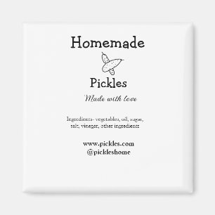 Íman Picles feitos em casa com amor adicionar texto sit