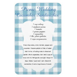 Íman Picnic Cucumber Sandwich Recipe Magnet