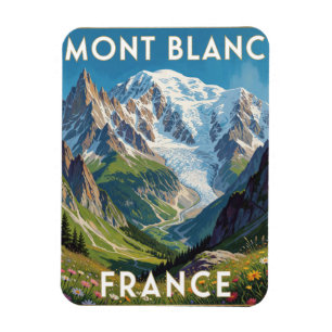 Íman Picos Nevados Mont Blanc França Vista da Montanha