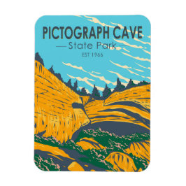Íman Pictografo Cave State Park Montana Vintage
