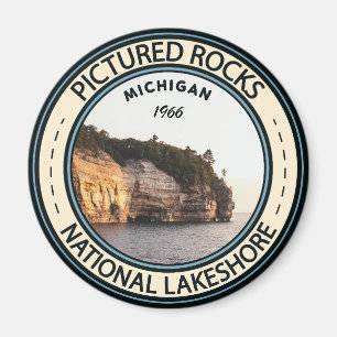 Íman Picture Rocks National Lakeshore Crachá Michigan
