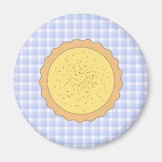 Íman Pie de custódia. Yellow Tart, com Blue Gingham.