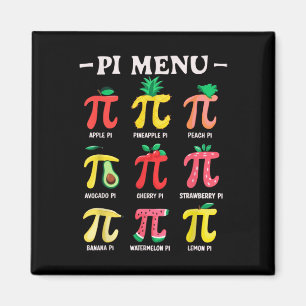 Íman Pie Menu Funny Pi Day Pi 3.14 Math Professor Pi Sy