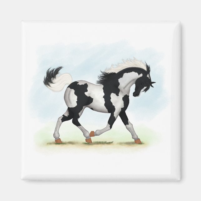 Íman Piebald Overo Pinto Horse (Frente)