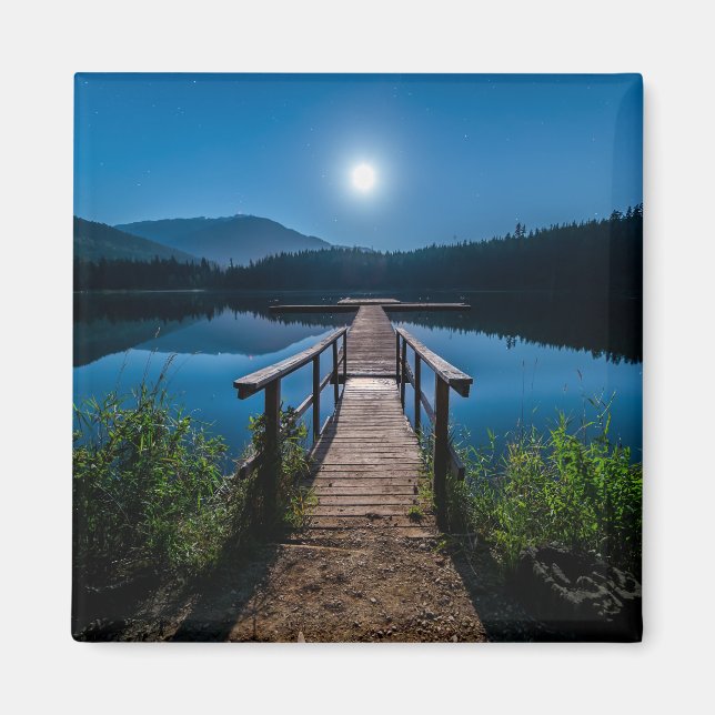 Íman Píer à noite sob lua cheia (Frente)