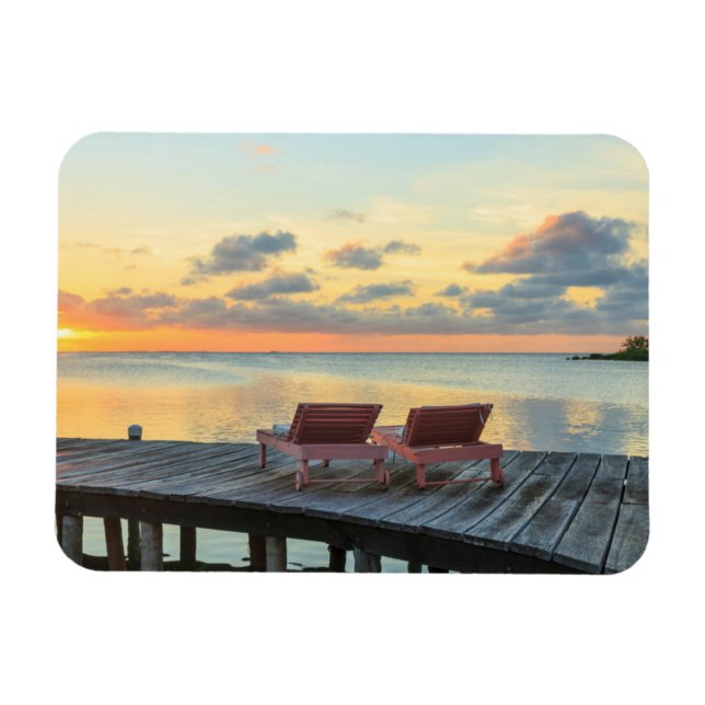 Íman Pier com vista para o oceano, Belize (Horizontal)