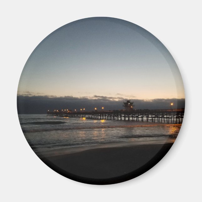 Íman pier de san clemente à noite oceano california (Frente)