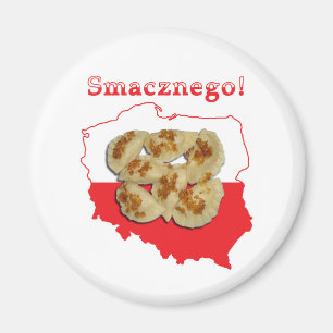 Íman Pierogi Smacznego Mapa Polonês