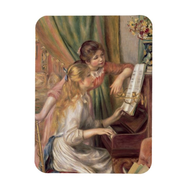 Íman Pierre A Renoir | Jovens raparigas no Piano (Vertical)