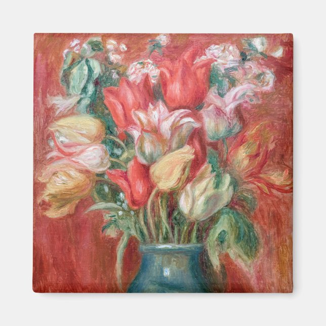 Íman Pierre-Auguste Renoir - Buquê de Tulipas (Frente)