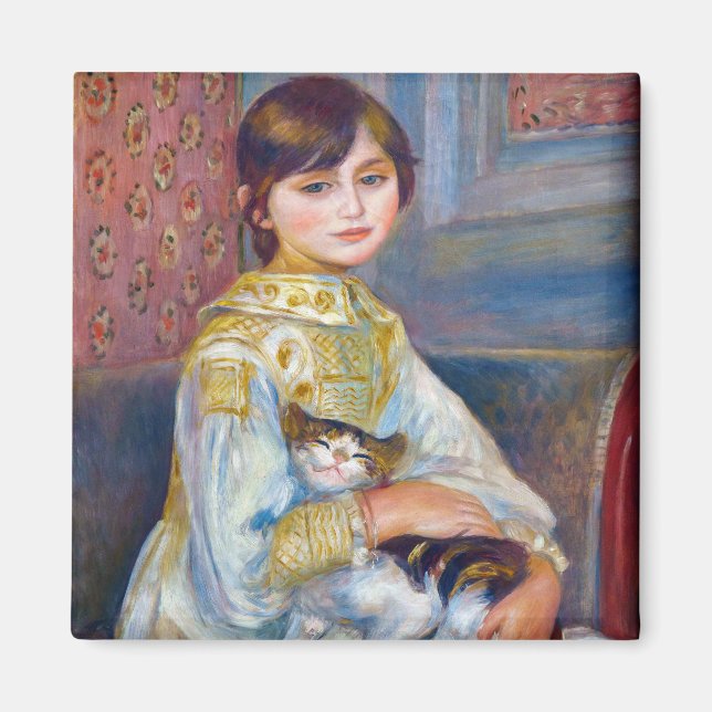 Íman Pierre-Auguste Renoir - Criança com Gato (Frente)