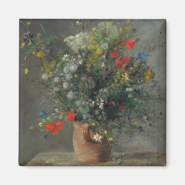Íman Pierre-Auguste Renoir - Flores num Vase 1866 (Frente)
