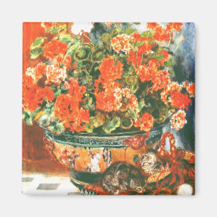 Íman Pierre-Auguste Renoir Geraniums E Cats