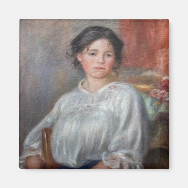 Íman Pierre-Auguste Renoir - Jovem Mulher Sentada (Frente)