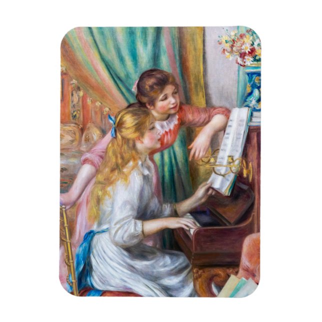 Íman Pierre Auguste Renoir - Jovens Meninas no Piano (Vertical)