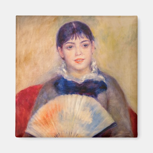 Íman Pierre-Auguste Renoir - Menina com um Leque (Frente)