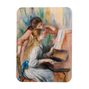 Íman Pierre Auguste Renoir - Meninas Jovens ao Piano
