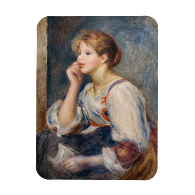 Íman Pierre-Auguste Renoir - Mulher com Letra (Vertical)