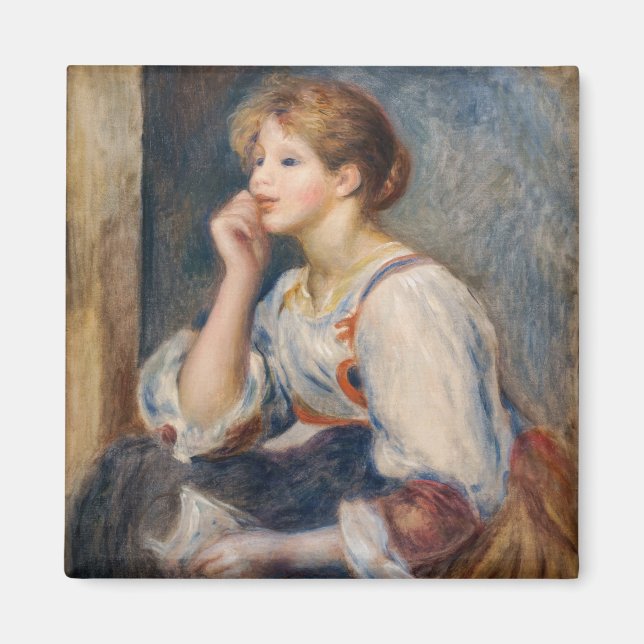 Íman Pierre-Auguste Renoir - Mulher com Letra (Frente)