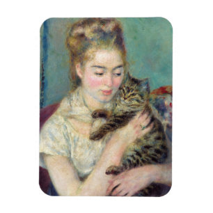 Íman Pierre-Auguste Renoir - Mulher com um Gato