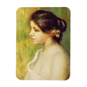 Íman Pierre uma jovem mulher de Renoir   com as flores