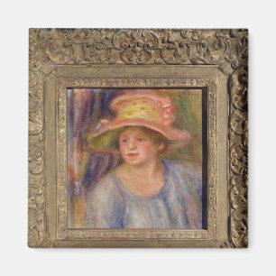 Íman Pierre uma mulher de Renoir   com um chapéu