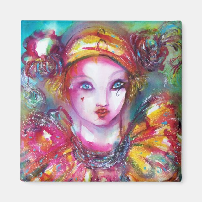 Íman PIERROT / Máscaras de Mascarada Veneza (Frente)