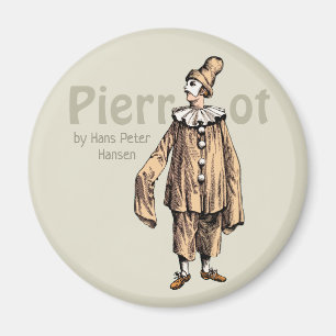 Íman Pierrot por Hans Peter Hansen CC0235 Arte de cartu