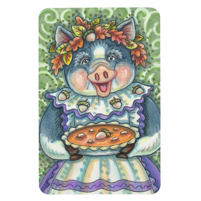 ÍMAN  PIG & ACORN PIE, OBRIGADO FEITO COM AMOR (Vertical)