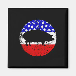 Íman Pig Roast Style Cookout American Flag