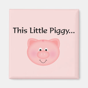 Íman Pig Rosa Este Pequeno Piggy