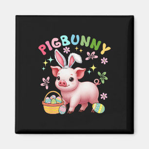 Íman Pigbunny Porco Fofo Fazer Papel de Bunny Caçando O