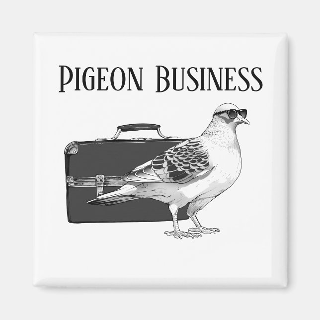 Íman Pigeon Business (sem mochila) (Frente)