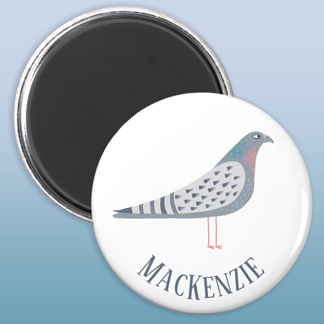 Íman Pigeon Personalizado (Pigeon personalized name magnet)