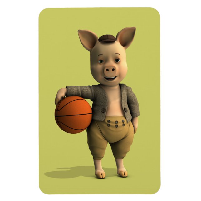 Íman Piglet Basketballer (Vertical)