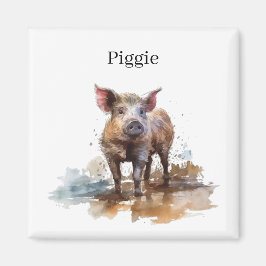 Íman Piglet Reproduzido, personalizado