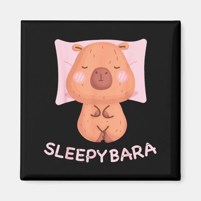 Íman Pijama de Capivara Sonolenta Camisa de Dormir Slee (Frente)