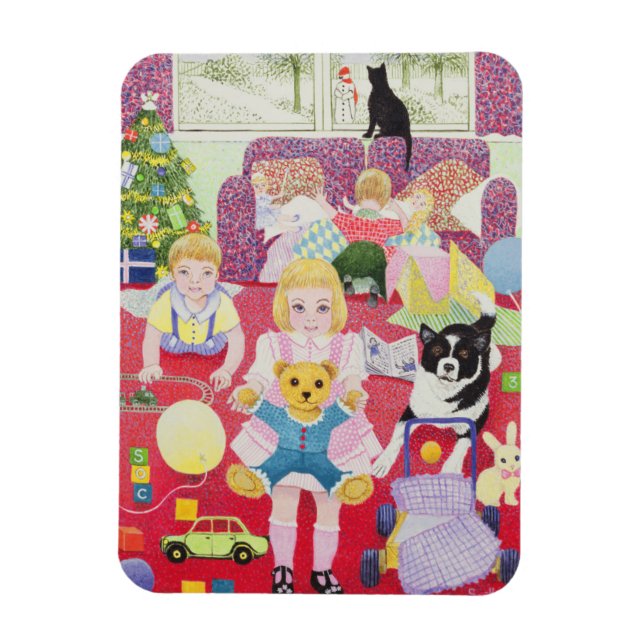 Íman Pijama de Natal do ursinho (Vertical)