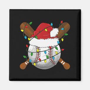 Íman Pijamas de Natal de beisebol engraçados para a fam