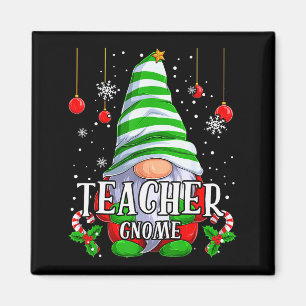 Íman Pijamas de Natal do Gnome do Professor Família Cor