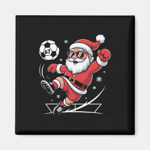 Íman Pijamas engraçadas de Natal do Papai Noel de futeb