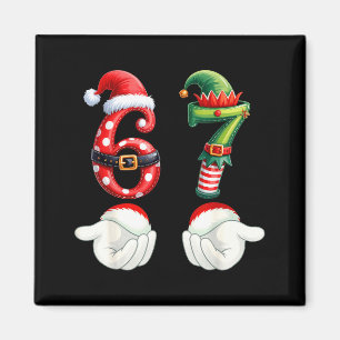 Íman Pijamas engraçados de Natal 67 Seis Sete Meme 6 7 