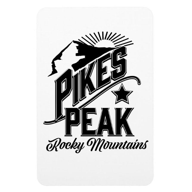Íman Pikes Peak montanhas rochosas Arte vintage (Vertical)