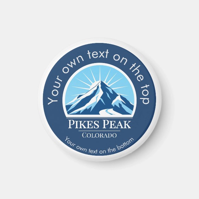 Íman Pikes Peak Mountain Colorado souvenir (Frente)