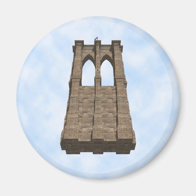 Íman Pilar de Ponte Brooklyn: Modelo 3D: Magnet (Frente)