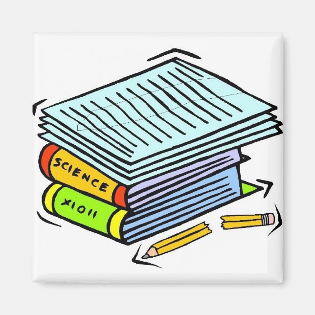 Íman Pilha de Trabalho Escolar (Frente)