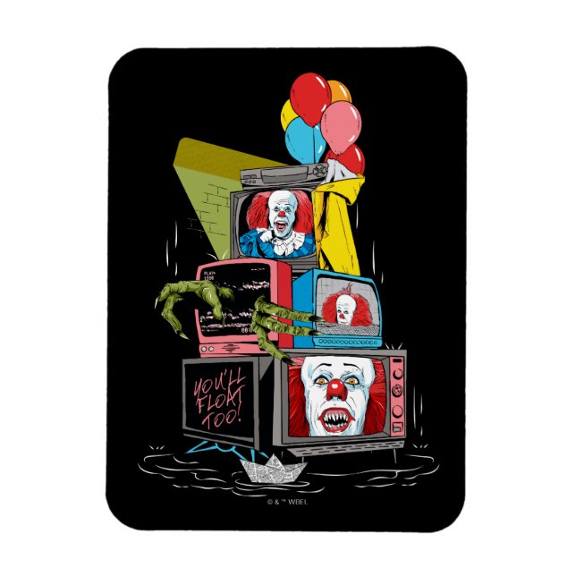 Íman Pilha de TV Classic Pennywise - Você flutuará muit (Vertical)