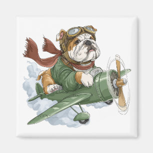 Íman Piloto de Avião Bulldog Inglês