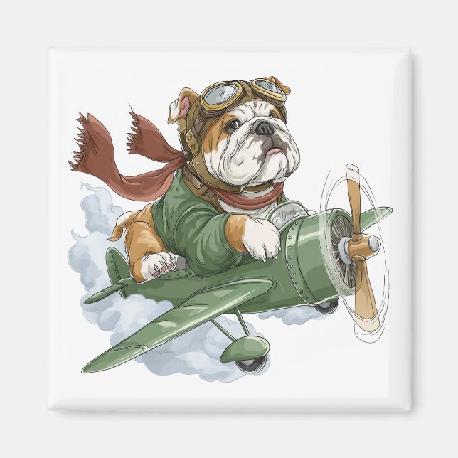 Íman Piloto de Avião Bulldog Inglês (Frente)