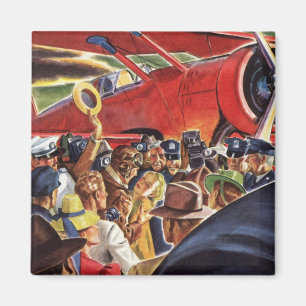 Íman Piloto de avião prop de Solteiro Vintage com Papar